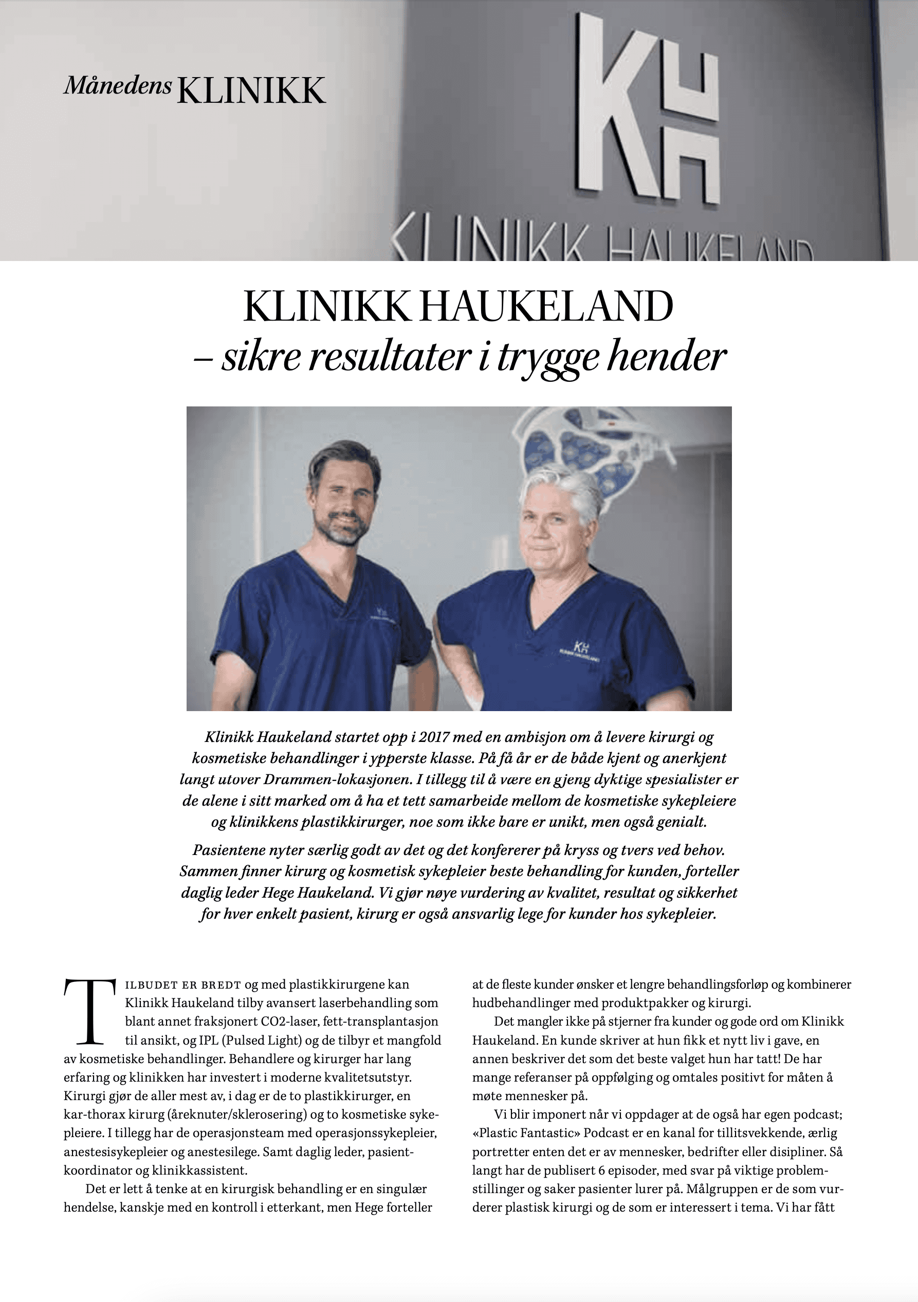 Månedens klinikk hos Innovell Beauty